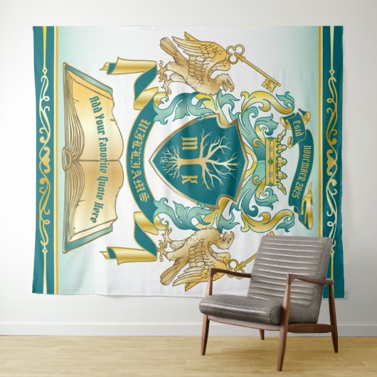 Maak uw eigen embleke boomstructuurcode gekroonde wandkleed (In Situ (horizontaal))