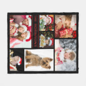 Maak uw eigen familie kerstcadeau fleece deken (Voorkant (Horizontaal))