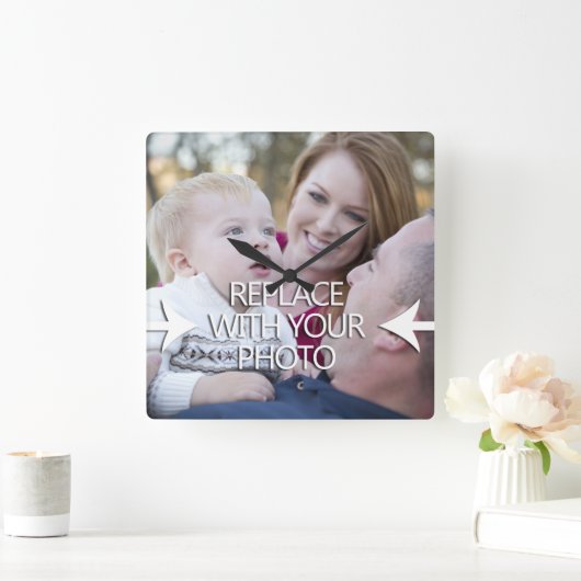 Maak uw eigen familieklok vierkante klok (Huis)