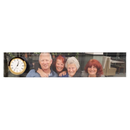 Maak uw eigen familiemomenten, bureau-naamplaat naambordje (Voorkant)