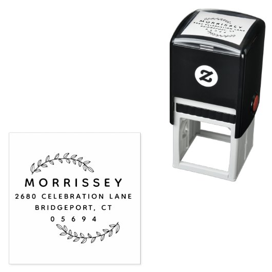 Maak uw eigen | Foliage Modern Retouradres Zelfinktende Stempel (In situ)