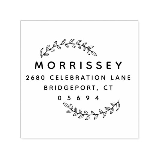 Maak uw eigen | Foliage Modern Retouradres Zelfinktende Stempel (Design)