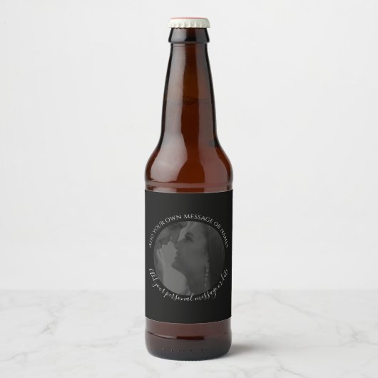 Maak Uw Eigen Foto Bierfles Huwelijkslabel Bier Etiket (Voorkant)