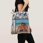 Maak Uw Eigen Foto Collage Met 5 Foto's Bewerkbare Tote Bag (Dichtbij)
