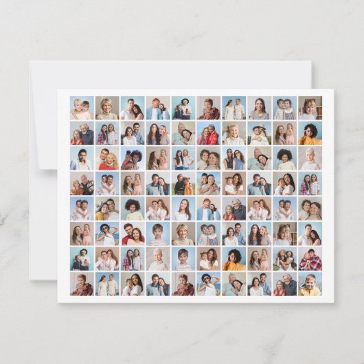 Maak Uw Eigen Foto Collage met 80 Foto's Notitiekaartje (Voorkant)