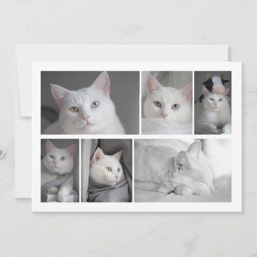 Maak uw eigen foto Collage Persoonlijke Kaart (Voorkant)