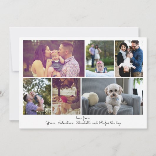 Maak uw eigen foto Collage Persoonlijke Kaart (Voorkant)