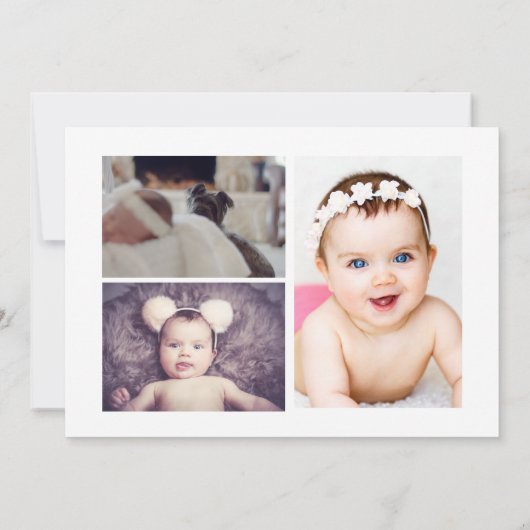 Maak uw eigen foto Collage Persoonlijke Kaart (Achterkant)