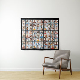 Maak Uw Eigen Foto Collage van 80 Foto's Bewerkbar Wandkleed