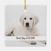 Maak uw eigen foto-herinneringen voor persoonlijke keramisch ornament (Achterkant)