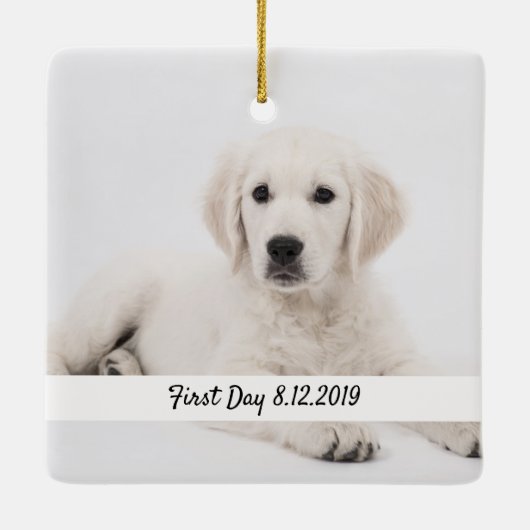 Maak uw eigen foto-herinneringen voor persoonlijke keramisch ornament (Achterkant)