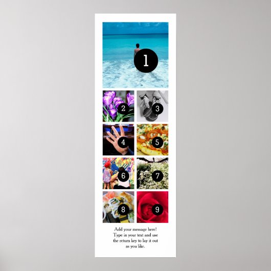 Maak uw eigen Foto-Poster met 9 afbeeldingen + tek Poster (Voorkant)