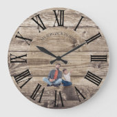 Maak Uw Eigen Foto Rustieke Houten Klok (Voorkant)