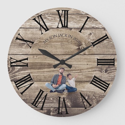 Maak Uw Eigen Foto Rustieke Houten Klok