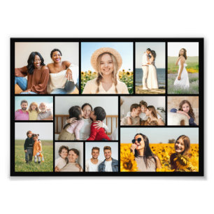Maak Uw Eigen Foto Vergroting met 12 Foto's Collag Afdruk