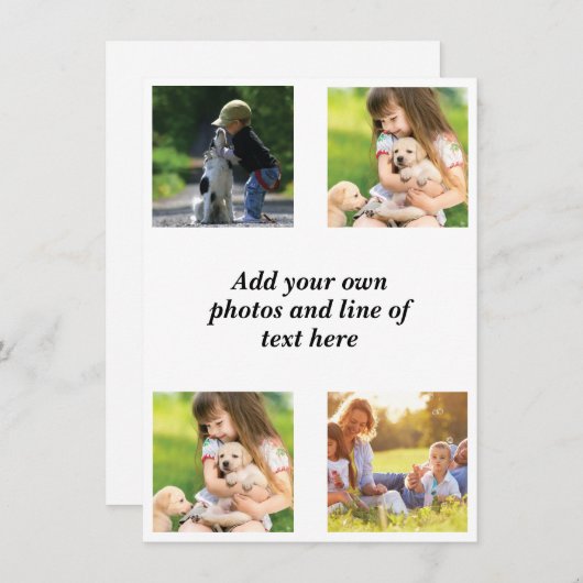 Maak uw eigen fotocollage en tekst (Voorkant / Achterkant)