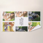 Maak uw eigen fotocollage en tekst badhanddoek (Badhanddoek)