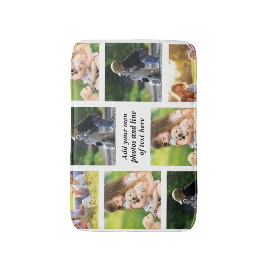 Maak uw eigen fotocollage en tekst badmat (Voorkant Verticaal)