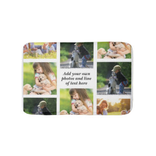 Maak uw eigen fotocollage en tekst badmat