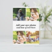 Maak uw eigen fotocollage en tekst bedankkaart (Staand voorkant)