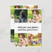 Maak uw eigen fotocollage en tekst bedankkaart (Voorkant / Achterkant)