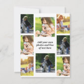 Maak uw eigen fotocollage en tekst bedankkaart (Achterkant)