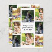 Maak uw eigen fotocollage en tekst bedankkaart (Voorkant / Achterkant)