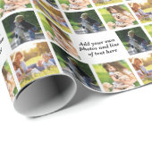 Maak uw eigen fotocollage en tekst cadeaupapier (Rol Hoek)