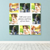 Maak uw eigen fotocollage en tekst canvas afdruk (Insitu (Houten vloer))