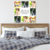 Maak uw eigen fotocollage en tekst canvas afdruk (Insitu (Slaapkamer))