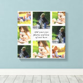 Maak uw eigen fotocollage en tekst canvas afdruk (Insitu (Houten vloer))