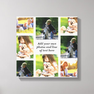 Maak uw eigen fotocollage en tekst canvas afdruk