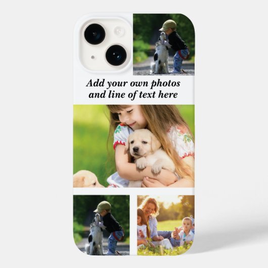 Maak uw eigen fotocollage en tekst Case-Mate iPhone case (Achterkant)
