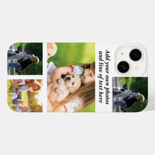 Maak uw eigen fotocollage en tekst Case-Mate iPhone case (Achterkant (horizontaal))