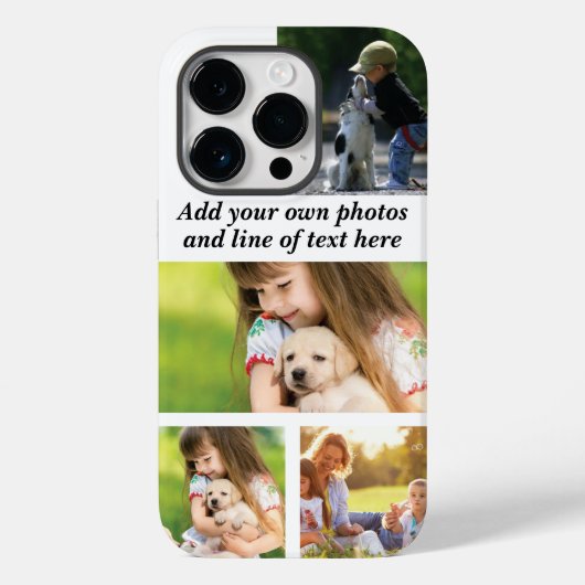 Maak uw eigen fotocollage en tekst Case-Mate iPhone case (Achterkant)