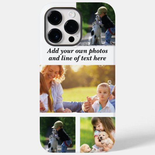 Maak uw eigen fotocollage en tekst Case-Mate iPhone case (Achterkant)