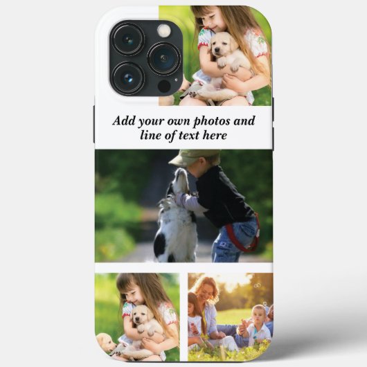 Maak uw eigen fotocollage en tekst Case-Mate iPhone case (Achterkant)