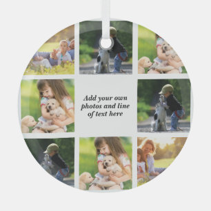 Maak uw eigen fotocollage en tekst glas ornament