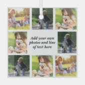 Maak uw eigen fotocollage en tekst glas ornament (Voorkant)