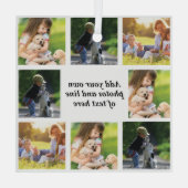 Maak uw eigen fotocollage en tekst glas ornament (Achterkant)