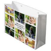 Maak uw eigen fotocollage en tekst groot cadeauzakje (Voorkant Gekanteld)