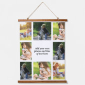 Maak uw eigen fotocollage en tekst hangend wandkleed (Voorkant)