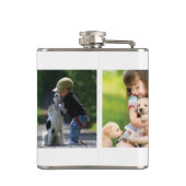 Maak uw eigen fotocollage en tekst heupfles (Achterkant)