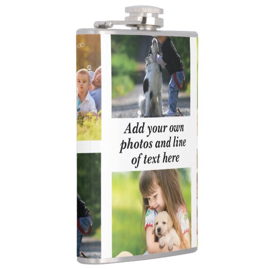 Maak uw eigen fotocollage en tekst heupfles (Rechts)