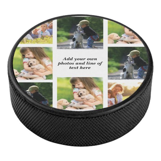 Maak uw eigen fotocollage en tekst hockey puck (3/4)