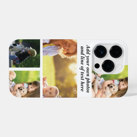 Maak uw eigen fotocollage en tekst iPhone hoesje (Achterkant horizontaal)