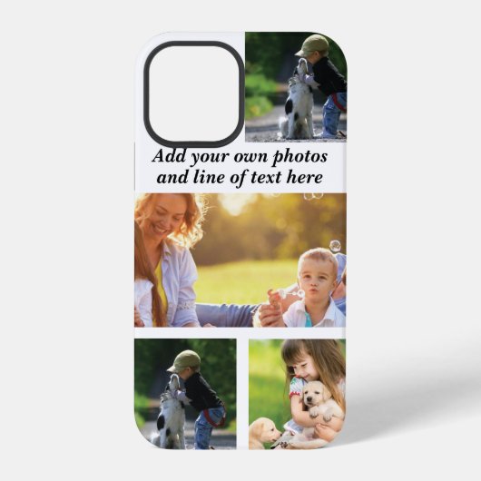 Maak uw eigen fotocollage en tekst iPhone hoesje (Achterkant)