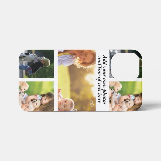 Maak uw eigen fotocollage en tekst iPhone hoesje (Achterkant horizontaal)