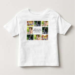 Maak uw eigen fotocollage en tekst kinder shirts