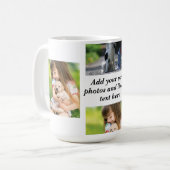 Maak uw eigen fotocollage en tekst koffiemok (Voorkant links)